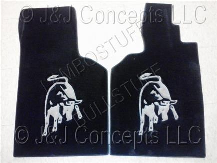 Gallardo Gray Bull Black Floor Mats