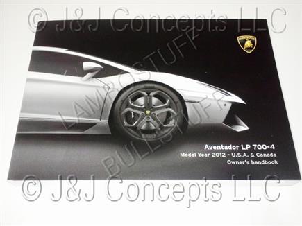 Aventador LP700-4 2012 OWNER MANUAL USA