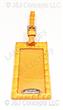Luggage Tag - Leather Orange