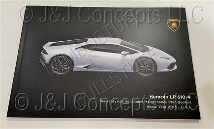 HURACAN LP610 WARRANTY BOOKLET 