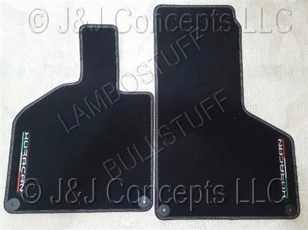 HURACAN SET OF 2 FLOOR MATS PICK BORDER COLOR