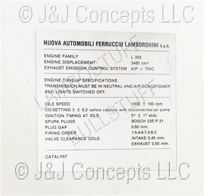 Plate Tune Up Label