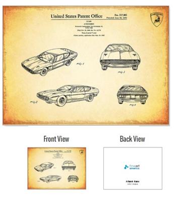 Lamborghini Patent Greeting Card