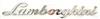LAMBORGHINI SCRIPT EMBLEM TYPE SIGN LOGO POST